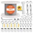 thumbnail image 1 of VEVOR T304 Stainless Steel Cable 1/8" 7x7 Steel Wire Rope 100 ft Cable Railing, 1 of 9
