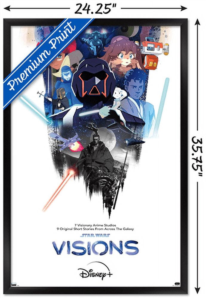 Star Wars: Visions - One Sheet Wall Poster, 22.375" x 34", Framed