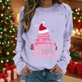 thumbnail image 2 of Christmas Sweatshirts for Women Casual Holiday Long Sleeve Shirts Fashion Xmas Letter Printed Blouses Womens Comfortable Crewneck Sweaters Pullover Tops, 2 of 4