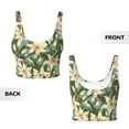 thumbnail image 5 of Fotbe Lilies Flowers Pattern Womens' Sports Bra Longline Wirefree Padded with Medium Support Sports Moisture-Wicking Workou Vest,Tank Top-X-Large, 5 of 9