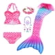 thumbnail image 1 of 2023 3pcs Niños Y Niñas Natación Cola De Sirena Disfraz De Halloween Cosplay Traje De Baño Infantil dream beach bikini Puede Agregar Monofin Con garland Collar ., 1 of 3
