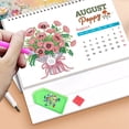 thumbnail image 5 of FLOPESN 2026 DIY Diamond Art Painting Desk Calendar,Thick Paper Monthly Flip Tabletop Calendars for Office Home Decor Planning-Bouquet, 5 of 9
