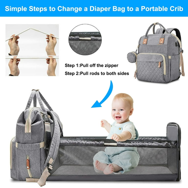Diaper Bag Backpack, Large Baby Bag for Boys and Girls, Multi-Functional  Waterproof Travel Backpack Diaper Pouch with Pacifier Case, Stroller  Straps