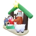 thumbnail image 2 of Jeco Géant Résistant aux Intempéries Polyester Gonflable LED Nativity Scene, 2 of 10