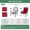 thumbnail image 2 of Ottowood Outdoor Deep Seat Cushions Set of 4, 19x19x3 Inch Water-Repellent Patio Cushions, Burgundy, 2 of 8