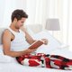 thumbnail image 5 of Fotbe Buffalo Plaid Love And Gnome Pantalones de Pijama para Hombre, Pantalones de Dormir, Pantalones de Casa con Cintura Ajustable y Bolsillos-Medium, 5 of 6