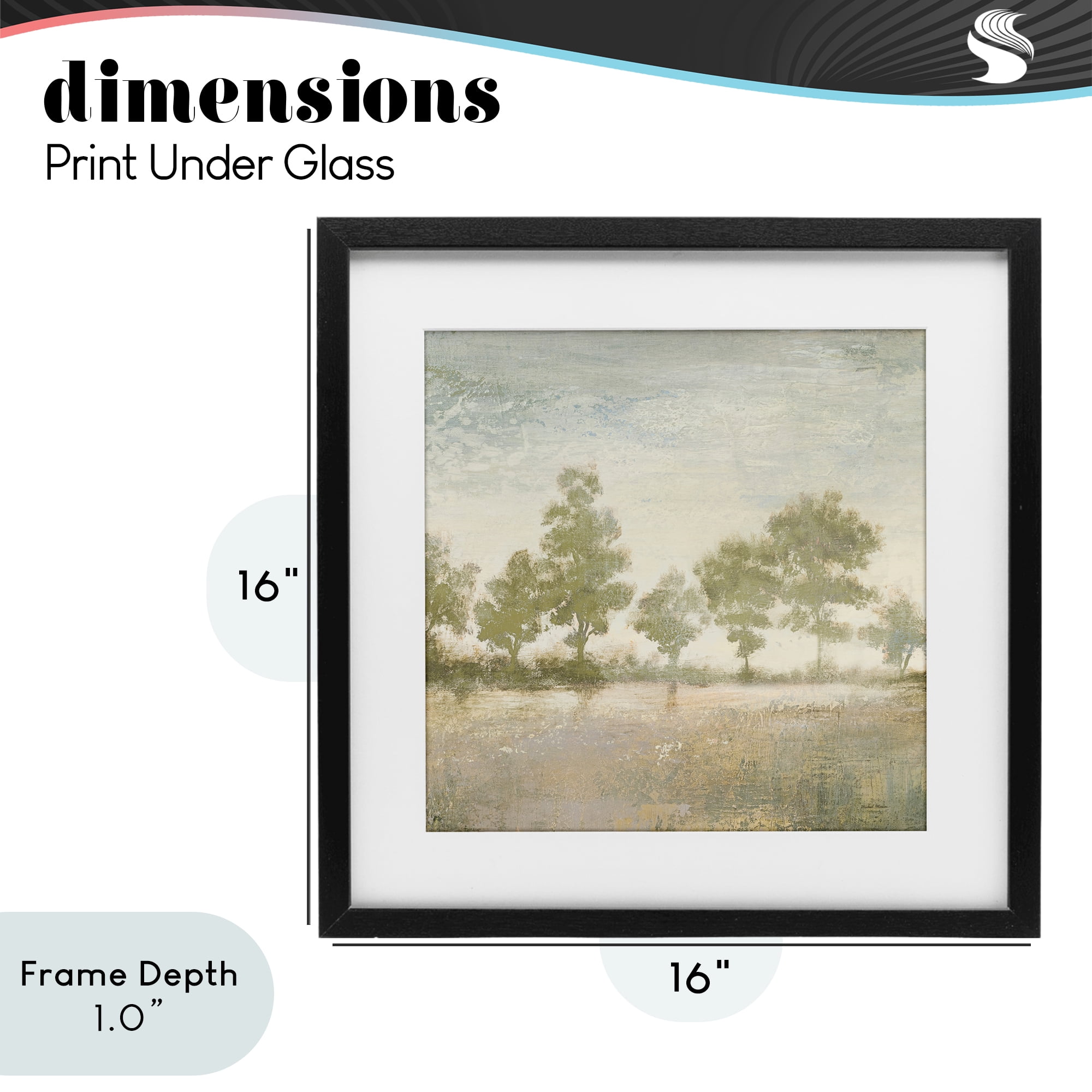 Stupell Industries Forest Light Landscape Black Framed Print Under Glass, design by Michael Marcon