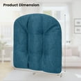 thumbnail image 3 of Gymax 4 Pcs Patio Dining Chair Cushions U-Shaped Chair Pads Non-Slip Bottom Navy Blue, 3 of 9