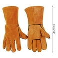 thumbnail image 5 of Welding Gloves Heat/Fire Resistant Gloves Durable Leather Gloves for BBQ,Oven Furnace, Fireplace Stove and More, 5 of 7