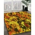 thumbnail image 3 of Ahgly Company Machine Washable Indoor Rectangle Transitional Yellow Area Rugs, 8' x 12', 3 of 7