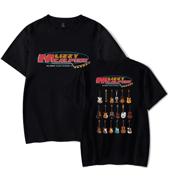 Lizzy McAlpine Merch Older and Wiser Guitar T-Shirt Album Tour Short Sleeve Unisex Clothing For Summer