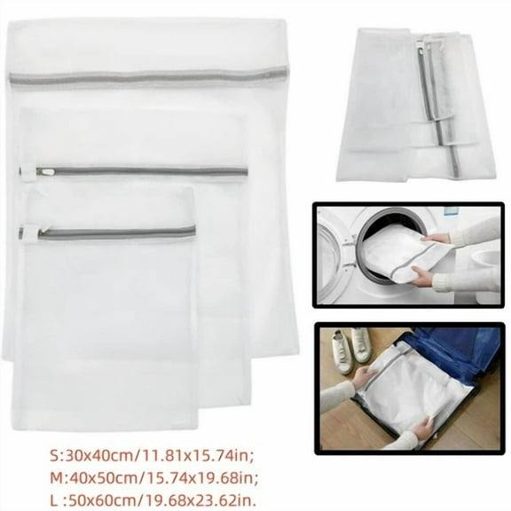 3Pcs Coarse Mesh Laundry Net Bag 3 Size Delicates Underwear Washing Net Wash Bag