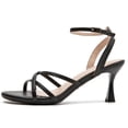 thumbnail image 4 of DADAWEN Women's Dressy Sandals Open Toe Ankle Strap Chunky Block Heel Wedding Sheos Black 7US, 4 of 6