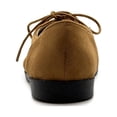 thumbnail image 4 of Ollio Women's Classic Flat Shoes Lace Up Faux Suede Oxfords ZM2910, 4 of 6