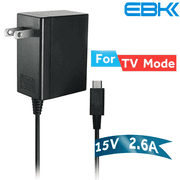 fit Nintendo Switch Charger with 5 FT cable Same as original 5V 1.5A 15V 2.6A Fit TV Mode and Dock Station