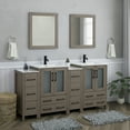 thumbnail image 3 of Vanity Art 72" Double Sink Freestanding Bathroom Vanity Set with Ceramic Top and Mirror, 3 of 10