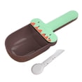 thumbnail image 3 of Cuchara medidora de comida para gatos, multifuncional, para perros, con clip para bolsa, cuchara medidora de comida Verde marrón, 3 of 8