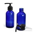 thumbnail image 2 of Royal Massage Boston Round Glass Bottle with Saddle Pump - Cobalt Blue 4oz - Set of 6, 2 of 3