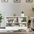thumbnail image 3 of Giantex Toy Storage Organizer, 5-Section Storage Cabinet, Wooden Display Book Shelf, White, 3 of 10
