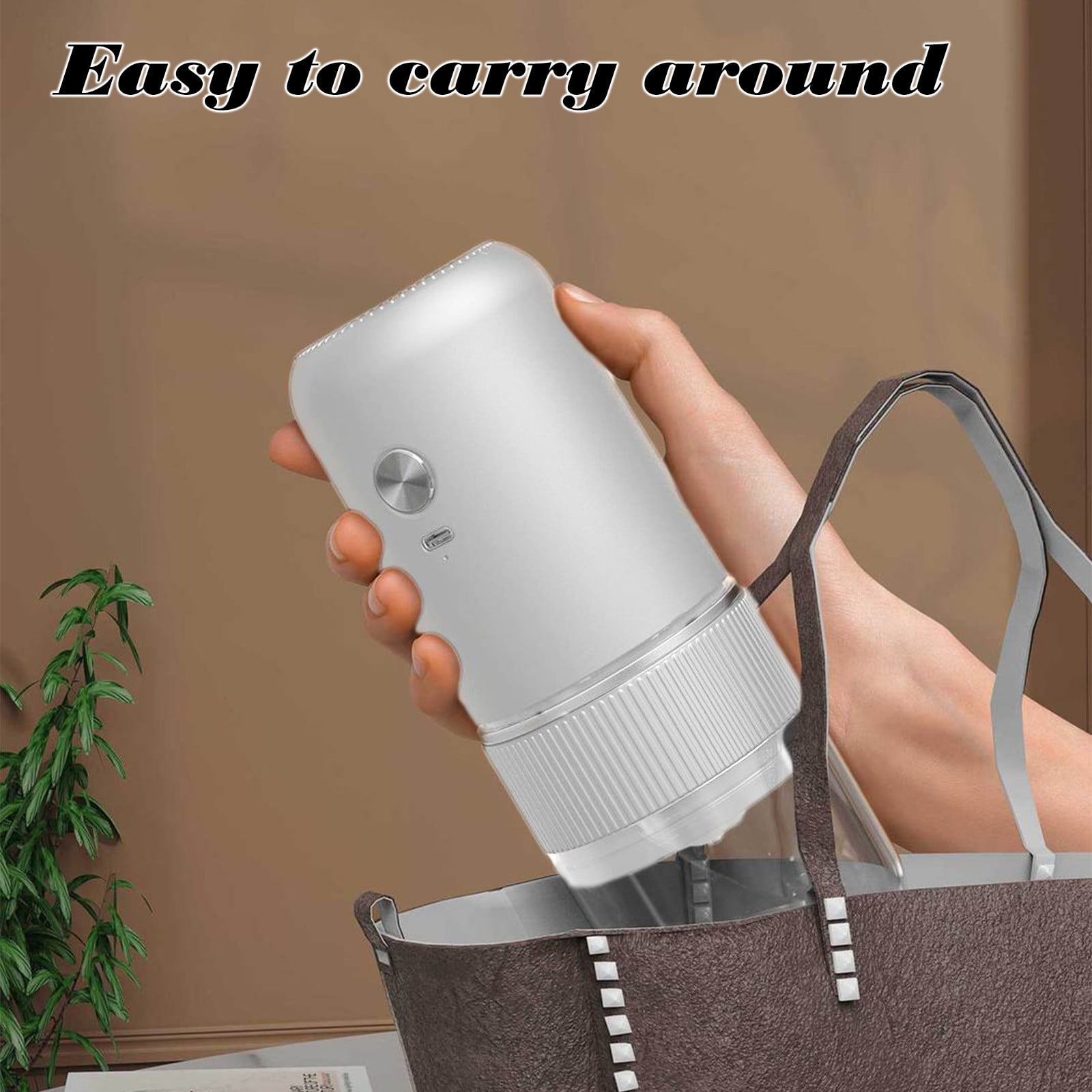 Portable Electric Coffee Grinder, 40 Adjustable Settings Small Electric Burr Coffee Bean Grinder, Mini Rechargeable Espresso Grinder for Travel, Camping, Home, and Office