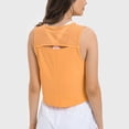 thumbnail image 5 of Beach Vacation Clothes for Women Tote Girls Top Pack Women Dark Tan Top Dance Crop Long Cancer Tops for Chicken Lady Dinosaur Tail Blank Muscle Customize Tops Women's Hollow Back Yoga Suit Orange S, 5 of 5