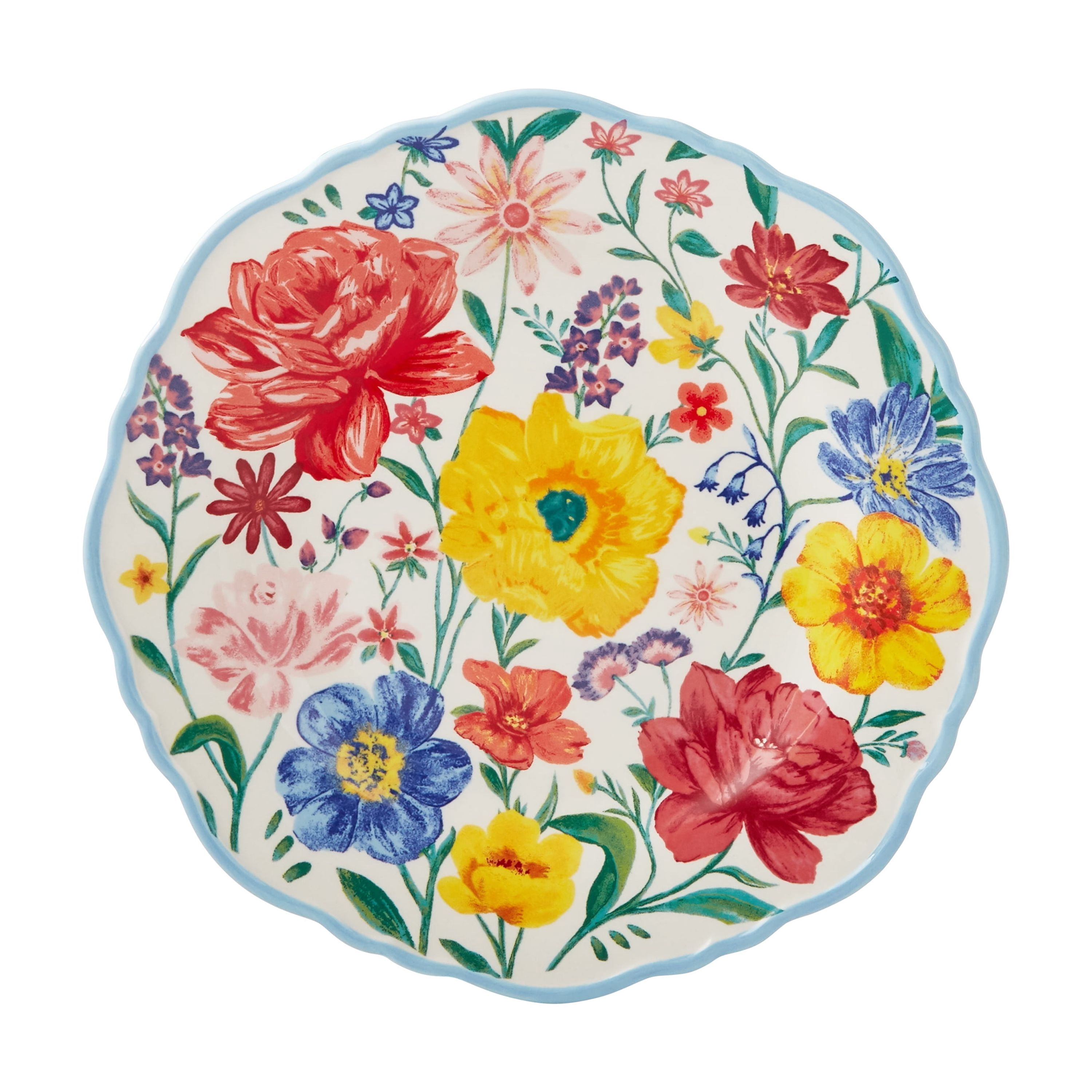The Pioneer Woman Brilliant Blooms 12-Piece Stoneware Dinnerware Set