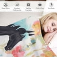 thumbnail image 3 of ARISTURING Colorful Floral Horse Blanket for Boys Girls, Flowers Animals Kids Throw Blanket Gift for Child, Fluffy Cozy Soft Lightweight Blankets for Bed Office,, 3 of 6