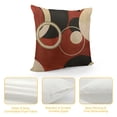 thumbnail image 4 of Creowell Cranberry red tan Black Geometric Circle Decorative Throw Pillow Case,Home Decoration Pillowcase Zippered Pillow Covers Cushion Cover for Book Lover Worm Sofa Couch,Multi-Size White, 4 of 5