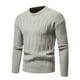 thumbnail image 4 of Primavera y otoño de los hombres Nuevos hombres jóvenes Prendas de punto Slim Fit Cuello redondo Suéter Suéter Camisa de fondo de color sólido informal Suéter de gran tamaño Pompotops oipoqjl39722, 4 of 5