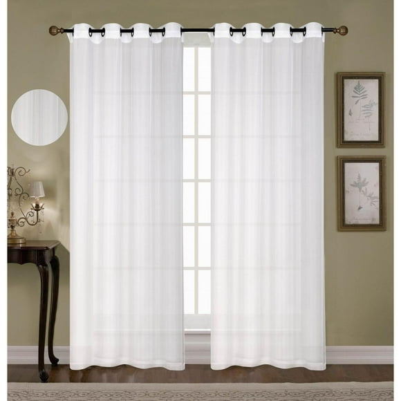 Voile Window Pane - Set of 2