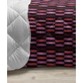 thumbnail image 3 of Colorful Down Alternative Comforter, Abstract Geometric Motifs with Hatched Style in Purple Pink Tones, Microfiber Quilt for All Season, 5 Sizes, Pale Mauve and Pale Fuchsia, by Ambesonne, 3 of 3