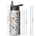 thumbnail image 3 of Spooky Halloween 18oz Tumbler Cup with Lid and Straw – Stainless Steel Insulated Travel Mug for Coffee or Water – Pumpkin Ghost Witch Design – Gift for Her Him, 3 of 6