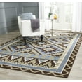 thumbnail image 2 of SAFAVIEH Veranda Johann Geometric Indoor/Outdoor Area Rug, Green/Chocolate, 6'7" x 6'7" Square, 2 of 7