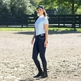 thumbnail image 6 of HORZE Nordic Performance Sporty Silicone Grip Full Seat Equestrian Horseback Riding Pants Breeches - Peacoat Dark Blue - US 26, 6 of 7