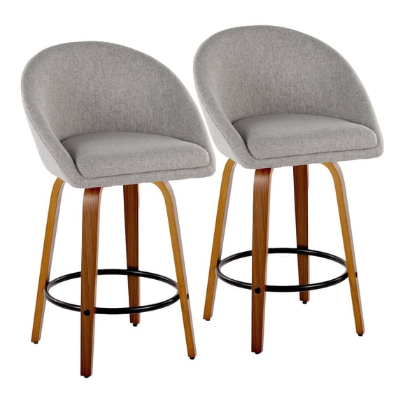 LumiSource Matisse Highback 26" Fixed-Height Counter Stool - Set of 2