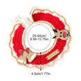 thumbnail image 5 of Gardjoe Hand Crocheted Christmas Pet Bib with Santa Hat Bell and Decorative Bow for Cats Small Dogs Holiday Dress Up Photo Prop, 5 of 8