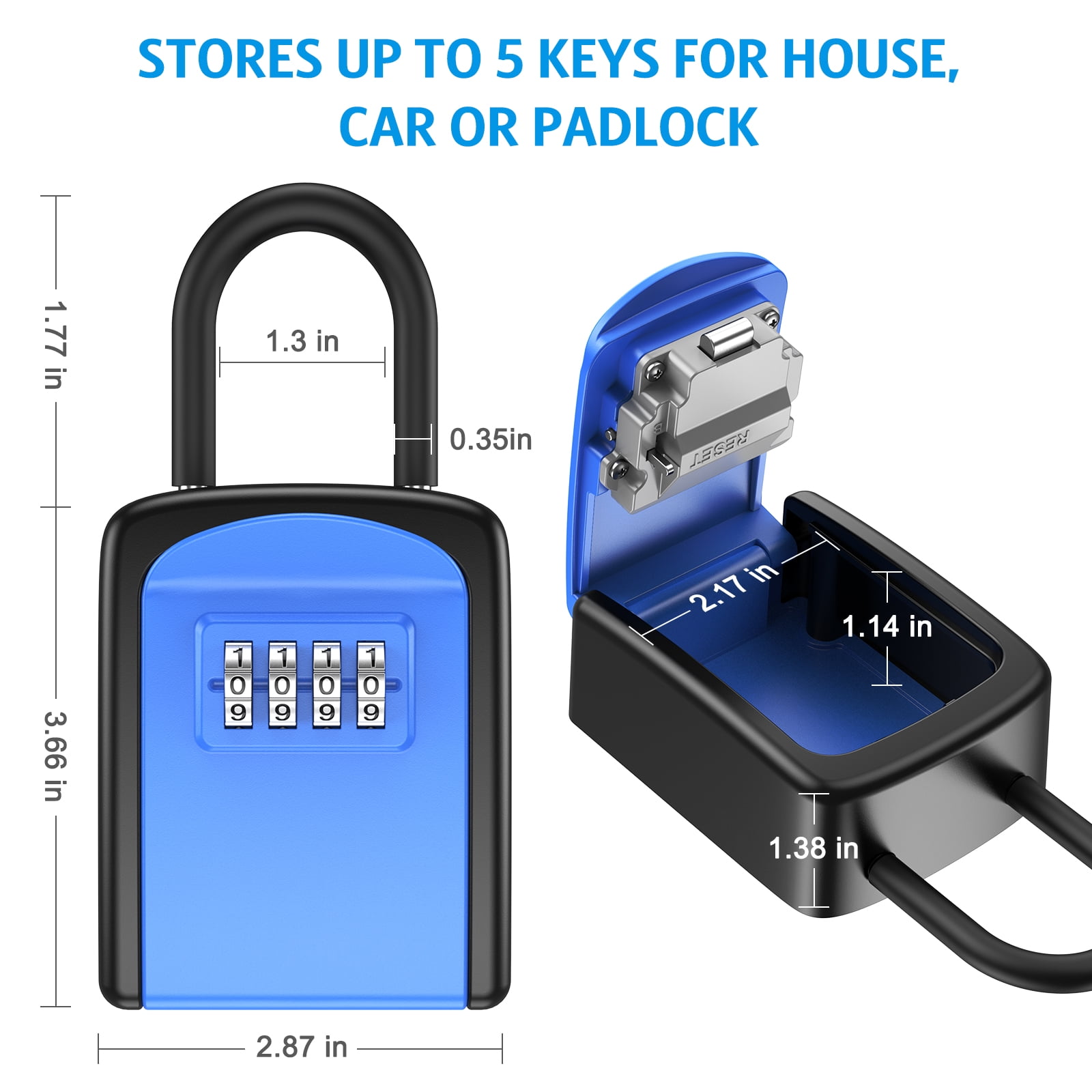 54-Key Deluxe Key Vault w/Combination Lock
