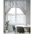 thumbnail image 5 of Blue Brown Forest Kitchen Curtains Swag Valance for Windows/Bathroom/Cafe, Modern Oil Painting Art Rod Pocket Drape Panel Swag Curtains Valance for Bedroom/Living Room 56"x36", 5 of 6