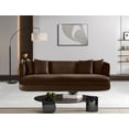 thumbnail image 2 of Meridian Furniture Alder Brown Velvet Sofa, 2 of 17