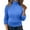 Blue, variant on Women's Turtleneck Fleece Lined Sweater, Thickened Plush Inner Thermal Top, Large Size Winter Warm Pullover, Cozy High Neck Knit Blouse,Cold Weather Casual Sweater, Plus Size Comfort Wear Coffee XXXL