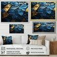 thumbnail image 5 of Designart "Marble Mosaic Tiles in Blue and Gold" Oversized Abstract Framed Wall Art - Transitional Blue Abstract Tile Entryway Framed Wall Art Print, 5 of 7