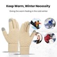 thumbnail image 3 of CSChome Winter Touch Screen Gloves Women Winter Touch Screen Gloves - Thick Plush Knit Color Matching Windproof, 3 of 7