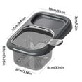 thumbnail image 2 of Edge Suction Cup Drain Basket - Tray and Detachable Drain Basket Design, Kitchen Prevent Clogging Filter, 5.11x8.66 inch, 2 of 2