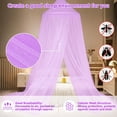 thumbnail image 4 of Bed Canopy with Lights, Bed Canopy for Girls Princess with Luminous Stars, Canopy Bed Curtains for Twin to King Size Bed, Baby Kids Adult Indoor Decor Bedroom Reading Nook Outdoor Camping,Purple, 4 of 13