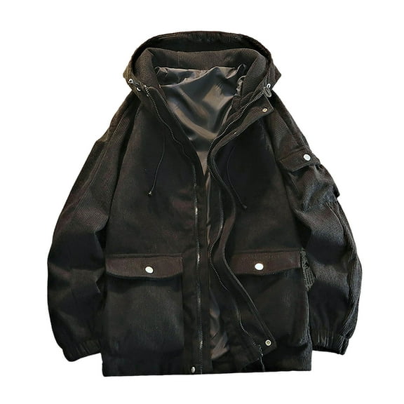 Men's Lightweight Corduroy Jacket Stylish Casual Windbreaker for Spring Autumn Fashion Comfortable Loose Fit Outerwear