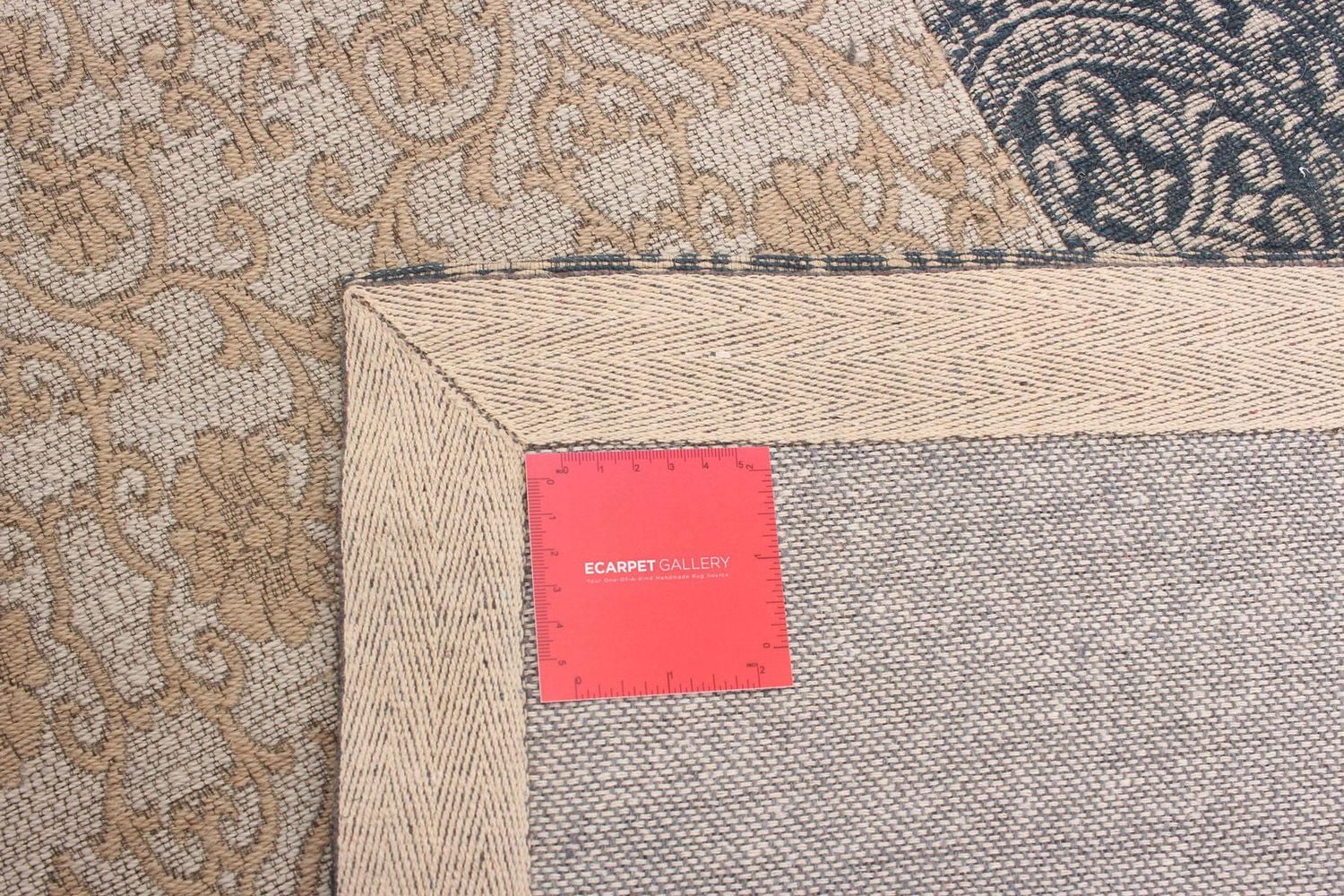 ECARPETGALLERY 5'8" x 7'7" Transitional Collage Handmade Area Rug for Living Room, Dining Room and Bedroom in Blue