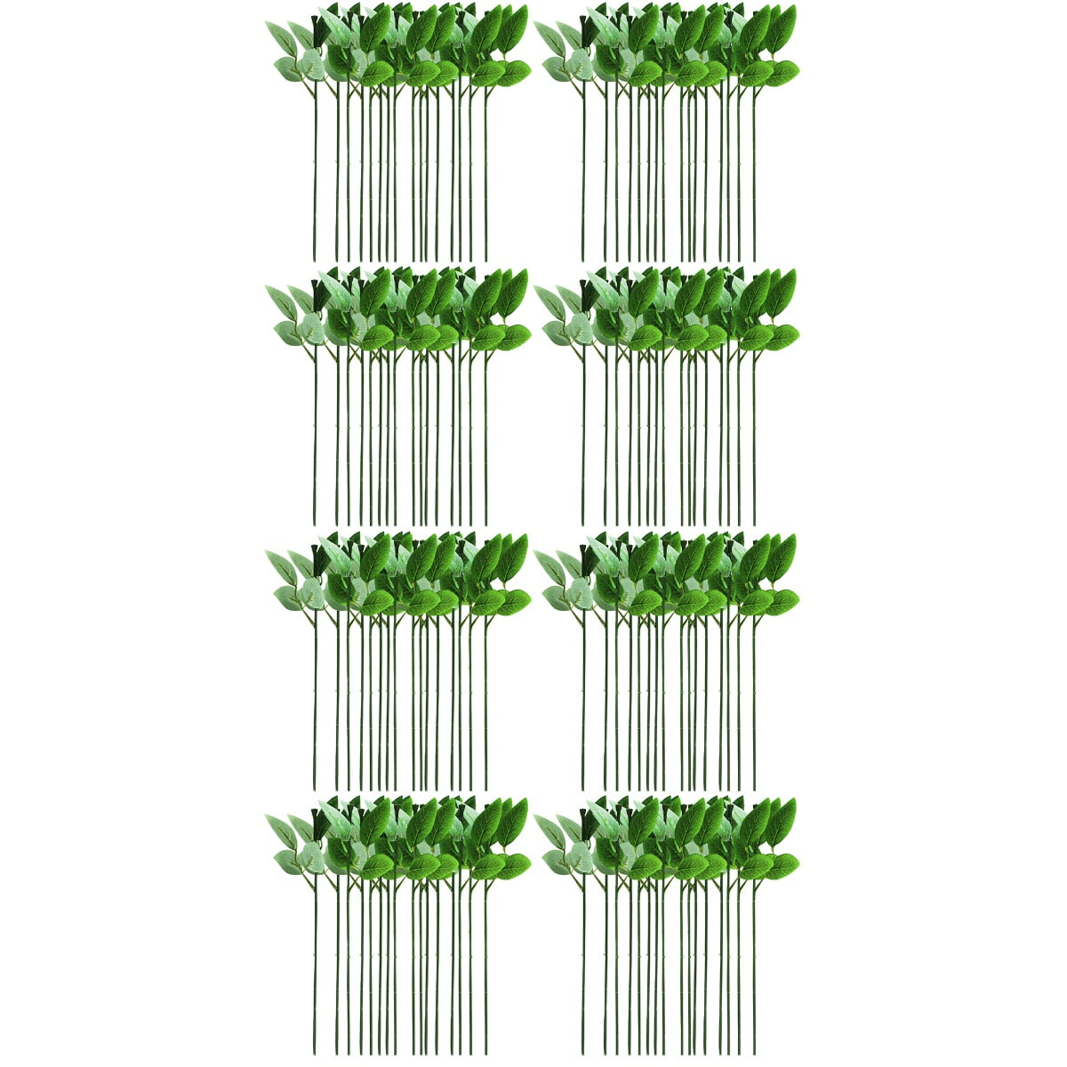 TABLZONE Green Artificial Rose Stems for Wedding Decorations, Crafts, Floral Arrangements and Home Decor