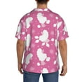 thumbnail image 3 of KLL Cute Poodle Dog Print Men's Shirt Short Sleeve Button Down Summer Cuba Beach Shirts- X-Large, 3 of 5
