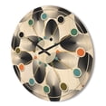 thumbnail image 3 of Designart 'Geometrical Abstract Retro Pattern IV' Mid-Century Modern Wood Wall Clock, 3 of 5