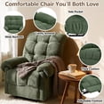 thumbnail image 5 of QuzyAor 38.6" Overstuffed Manual Recliner Chair, Soft Fabric Lounge Chair with Padded Footrest & Ergonomic Support for Living Room Bedroom Home Theater, Green, 5 of 12